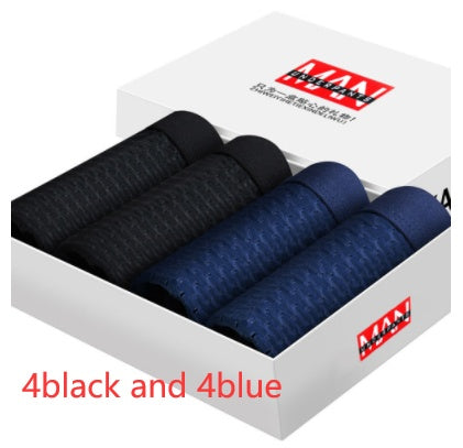4-Pack Men's Ice Silk Boxer Briefs – Breathable & Comfortable - 3KDyn